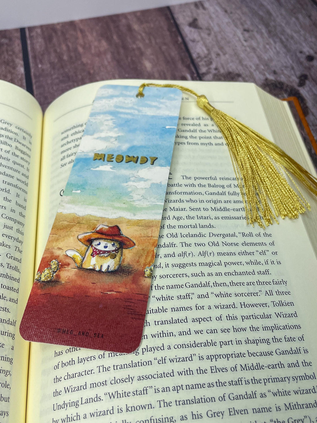 Meowdy Cowboy Cat Bookmark