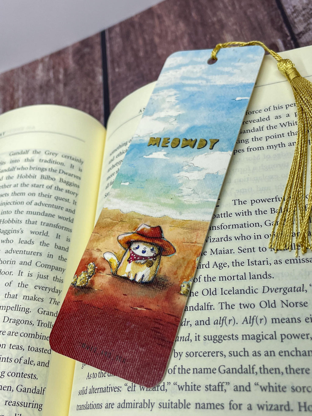 Meowdy Cowboy Cat Bookmark