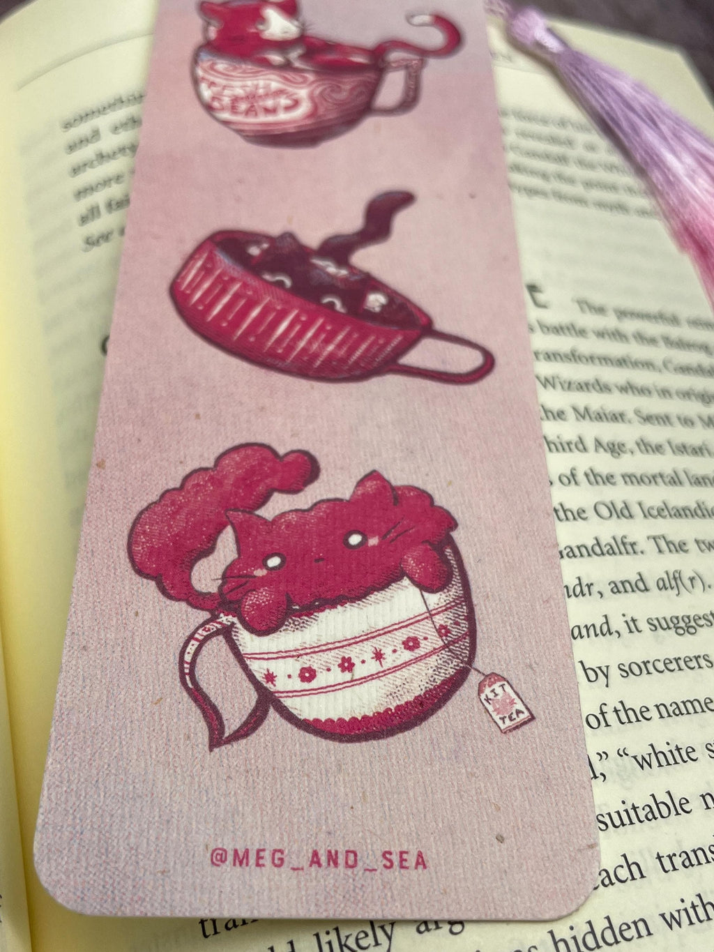 Kit Tea Cats Bookmark