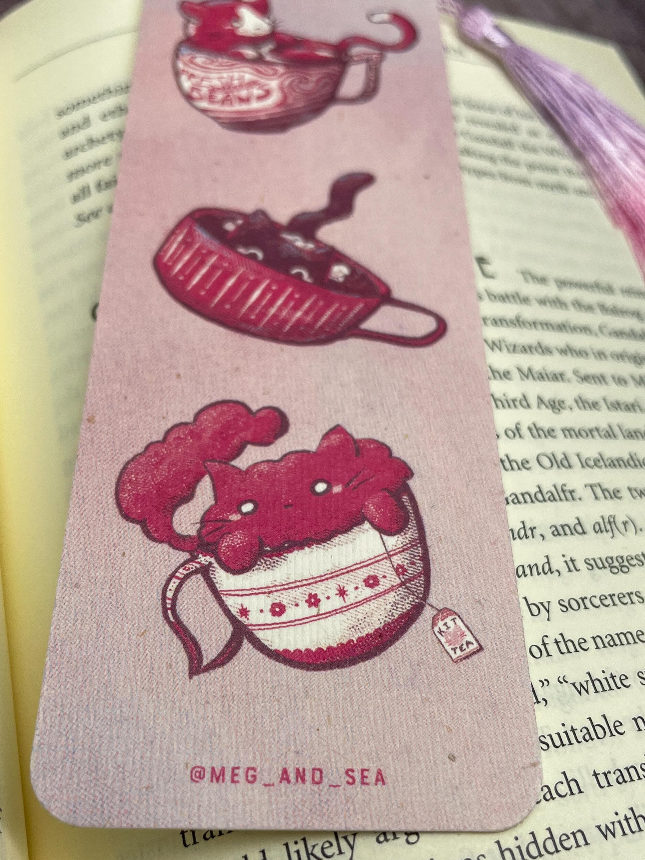 Kit Tea Cats Bookmark