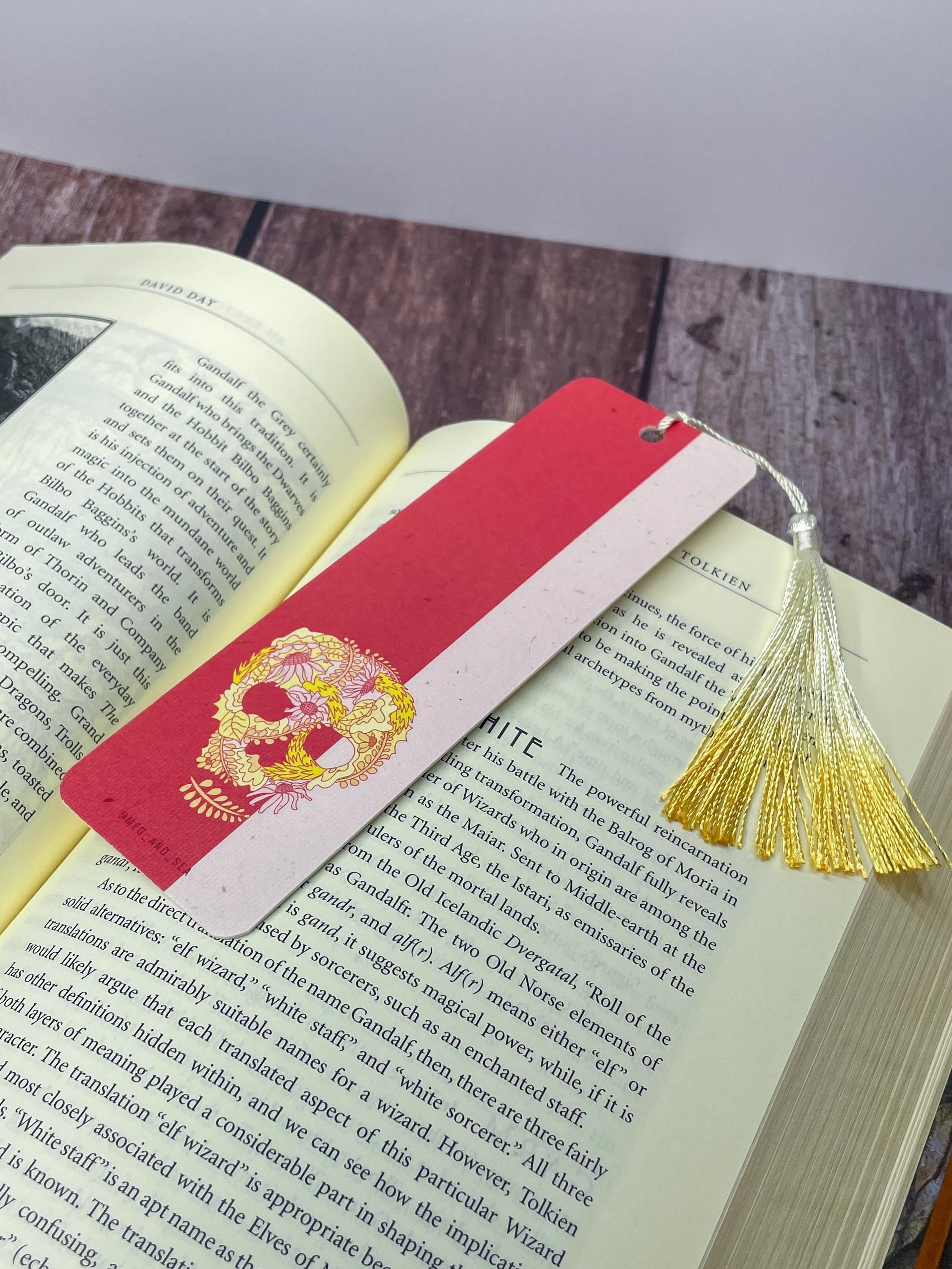 Floral Skull Bookmark