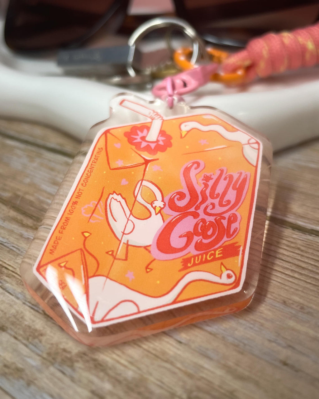 Silly Goose Juice Keychain