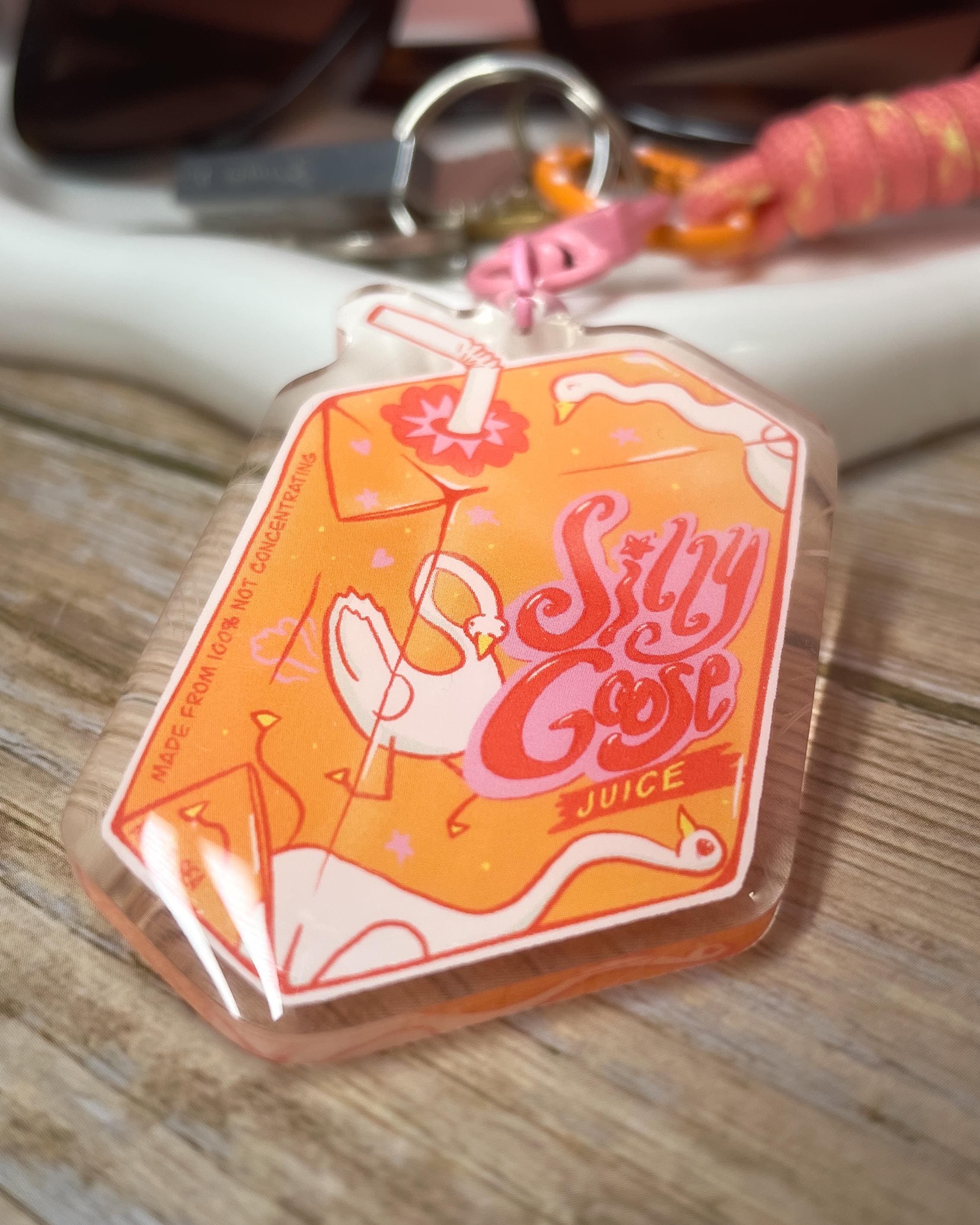 Silly Goose Juice Keychain