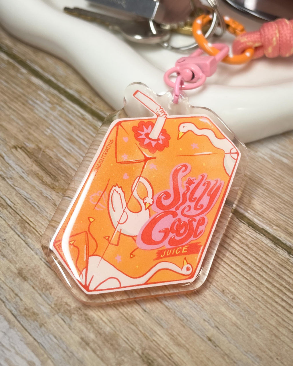 Silly Goose Juice Keychain