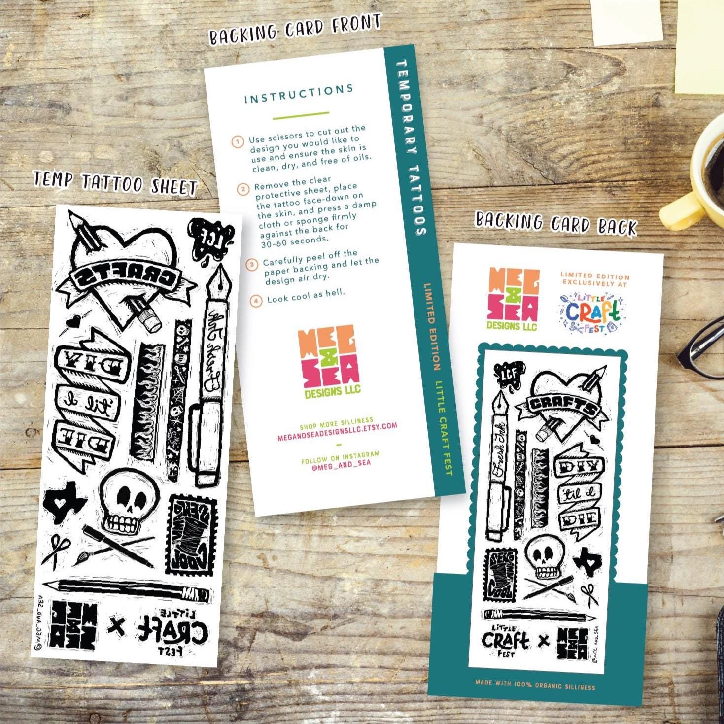 Little Craft Fest Temporary Tattoos