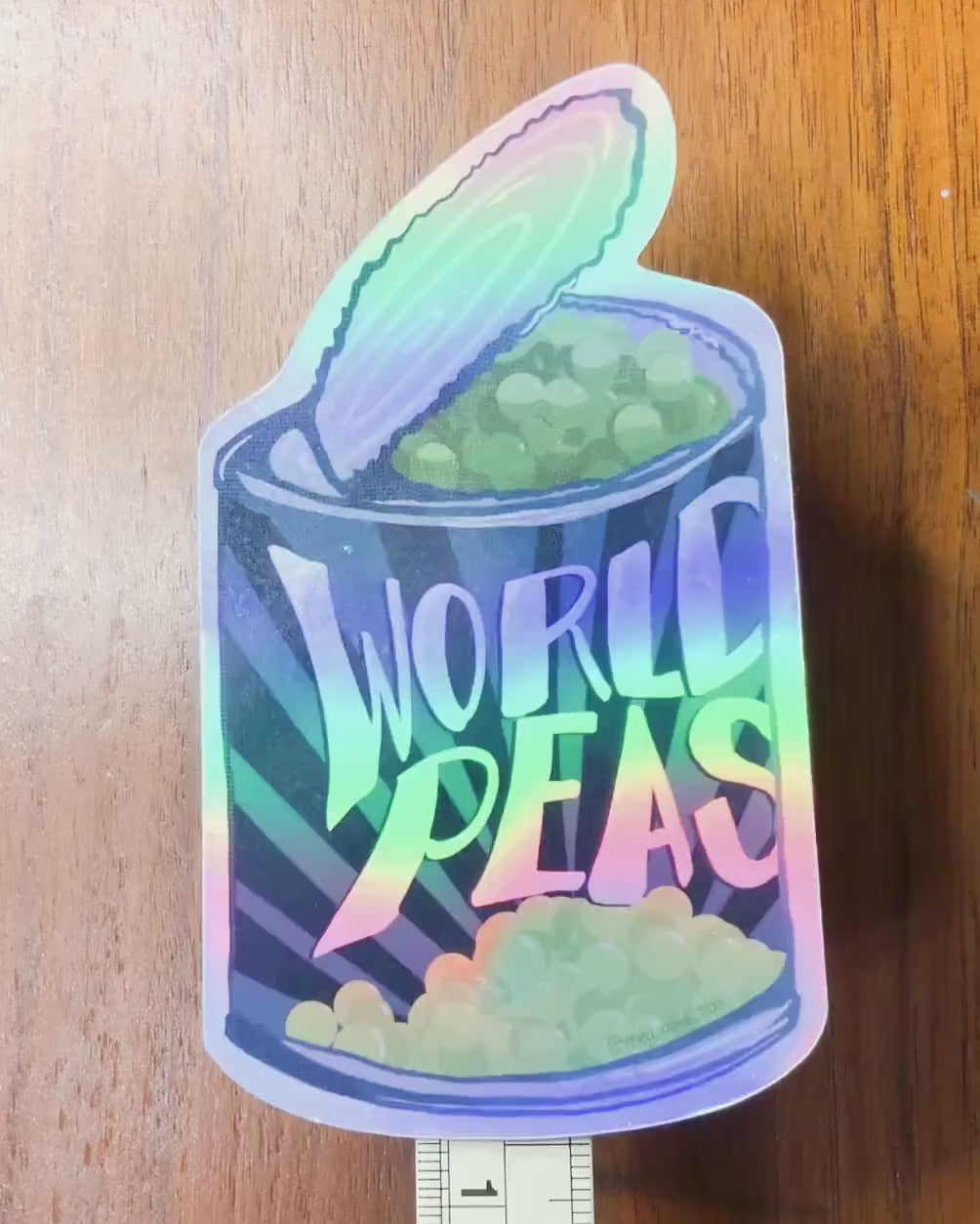 World Peas - Holographic Sticker