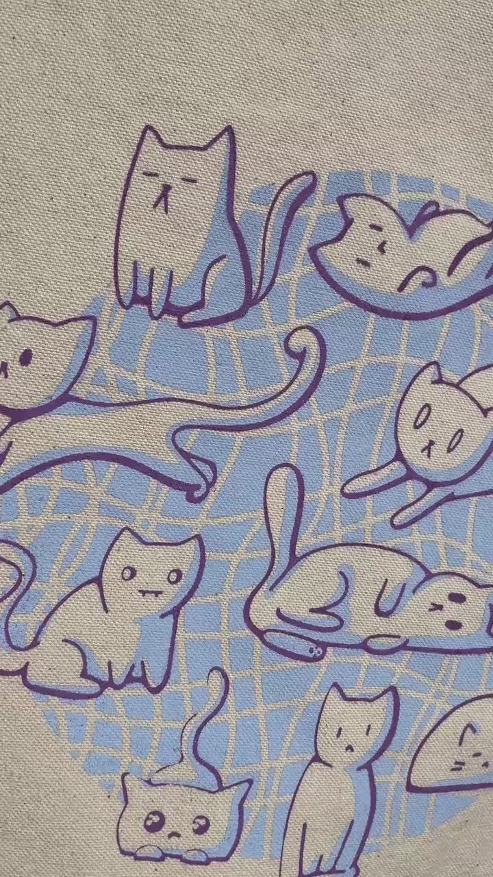 Circle of Cats Canvas Tote
