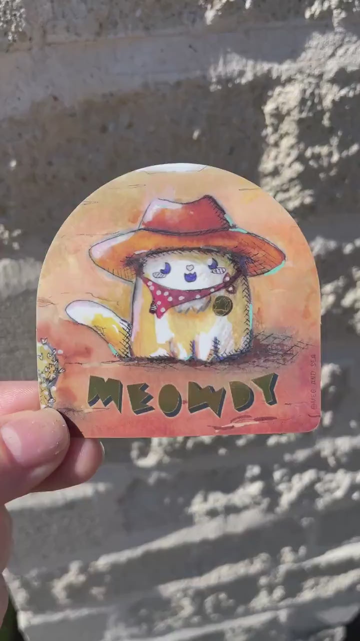 Meowdy Vinyl Sticker